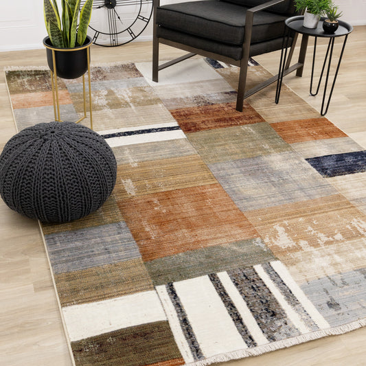 Contemporary Geometric Tribal Area Area Rug