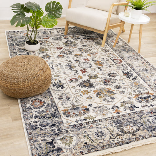 Classic Traditional Elegant Cream Area Rug