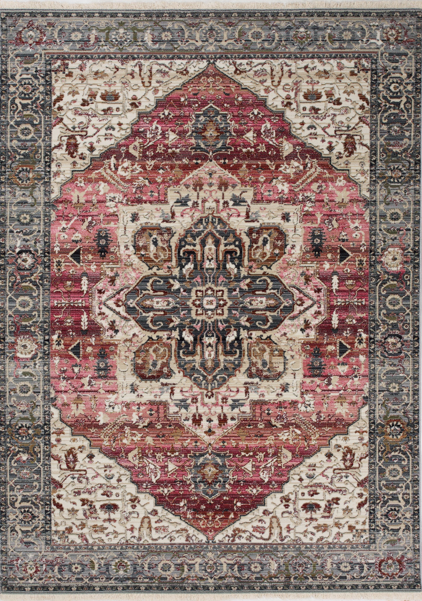 Classic Traditional Elegant Pink Area Rug