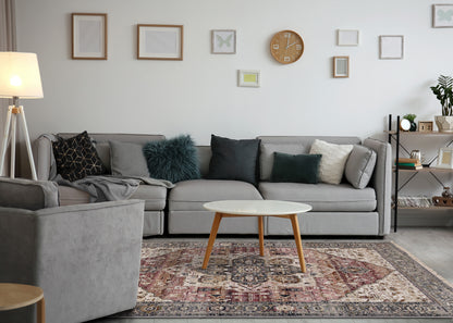 Classic Traditional Elegant Pink Area Rug