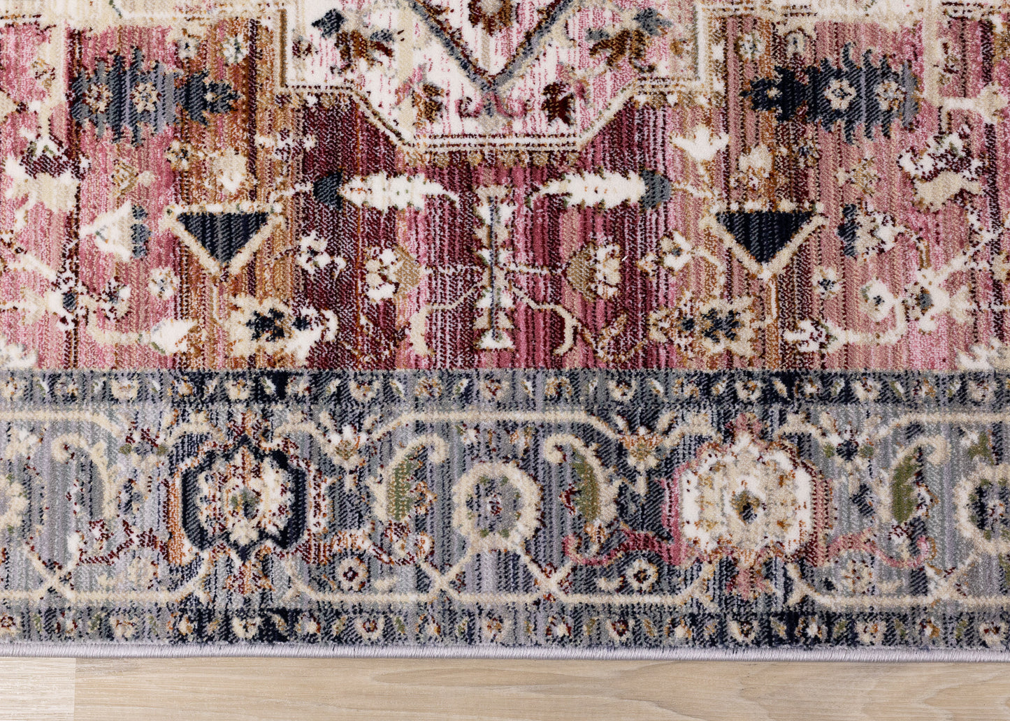 Classic Traditional Elegant Pink Area Rug
