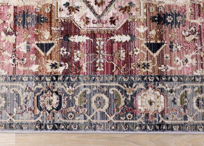 Classic Traditional Elegant Pink Area Rug