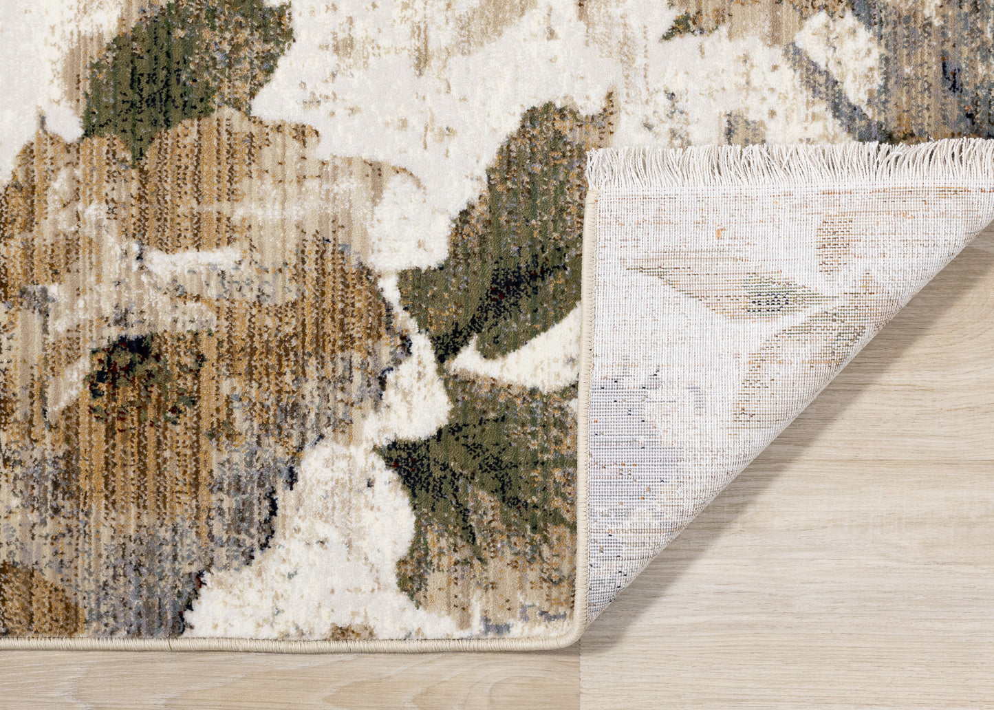 Contemporary Botanical Cream Area Rug-6