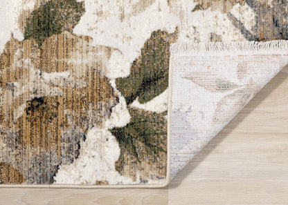 Contemporary Botanical Cream Area Rug-6