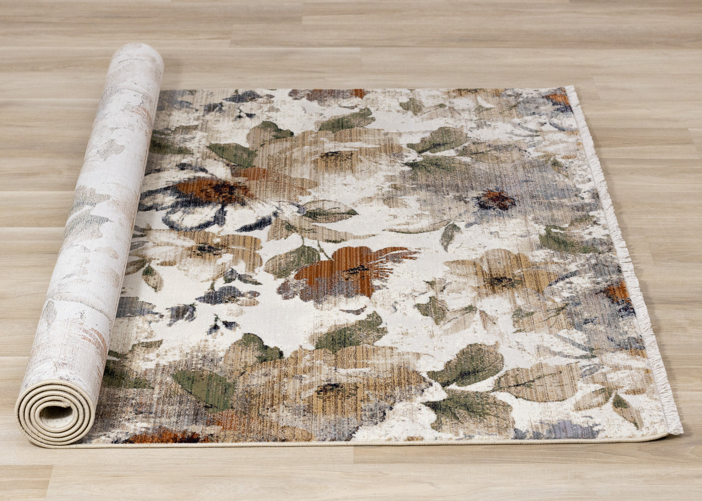 Contemporary Botanical Cream Area Rug-7