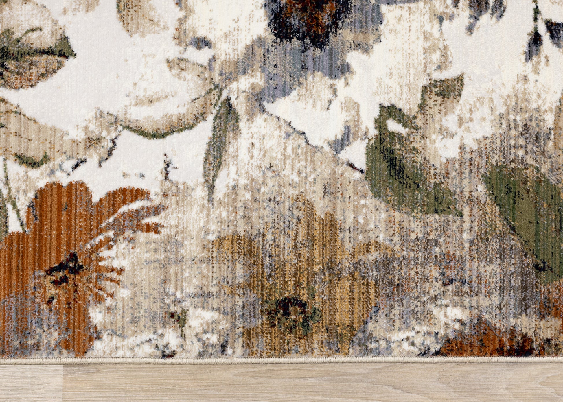 Contemporary Botanical Cream Area Rug-8