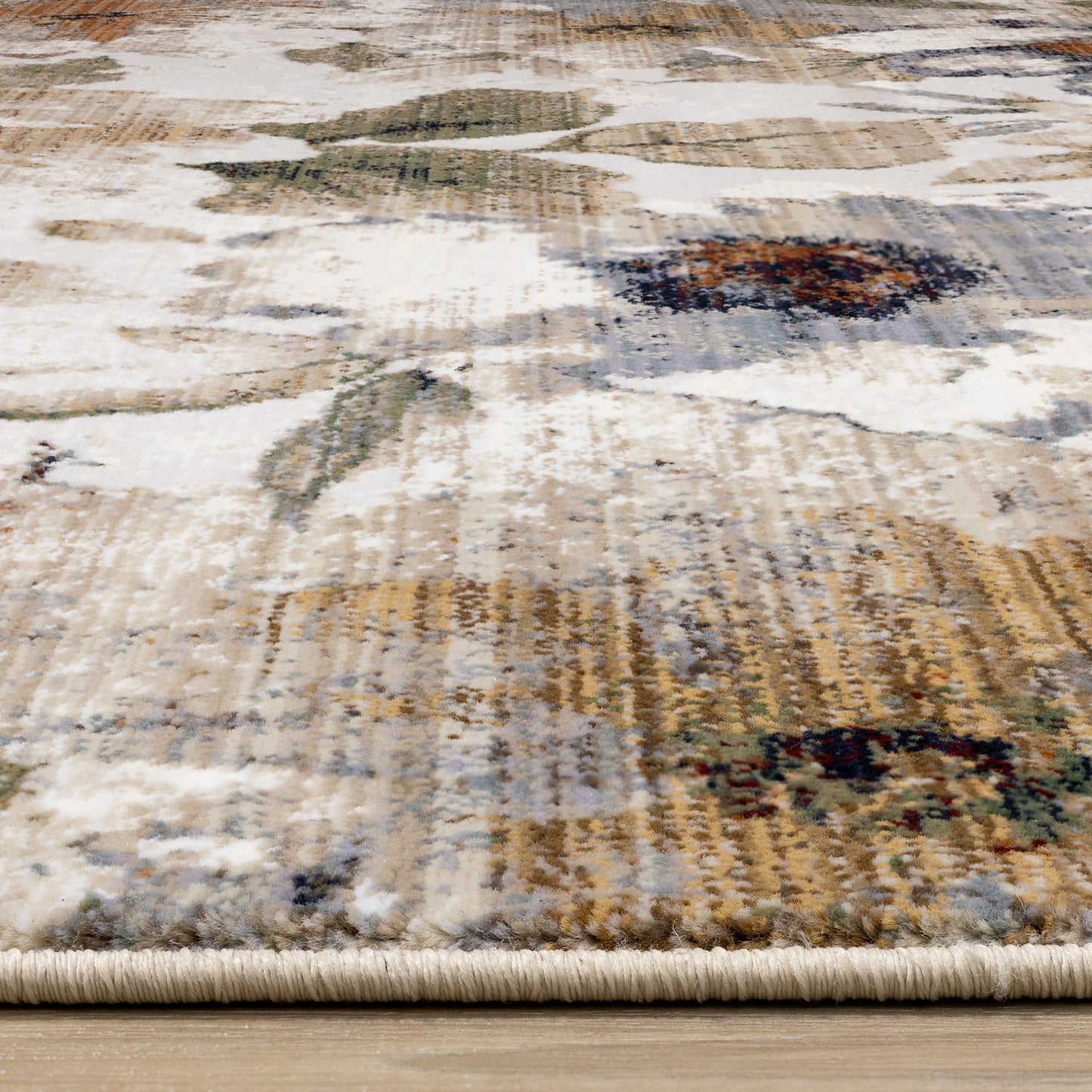 Contemporary Botanical Cream Area Rug-9