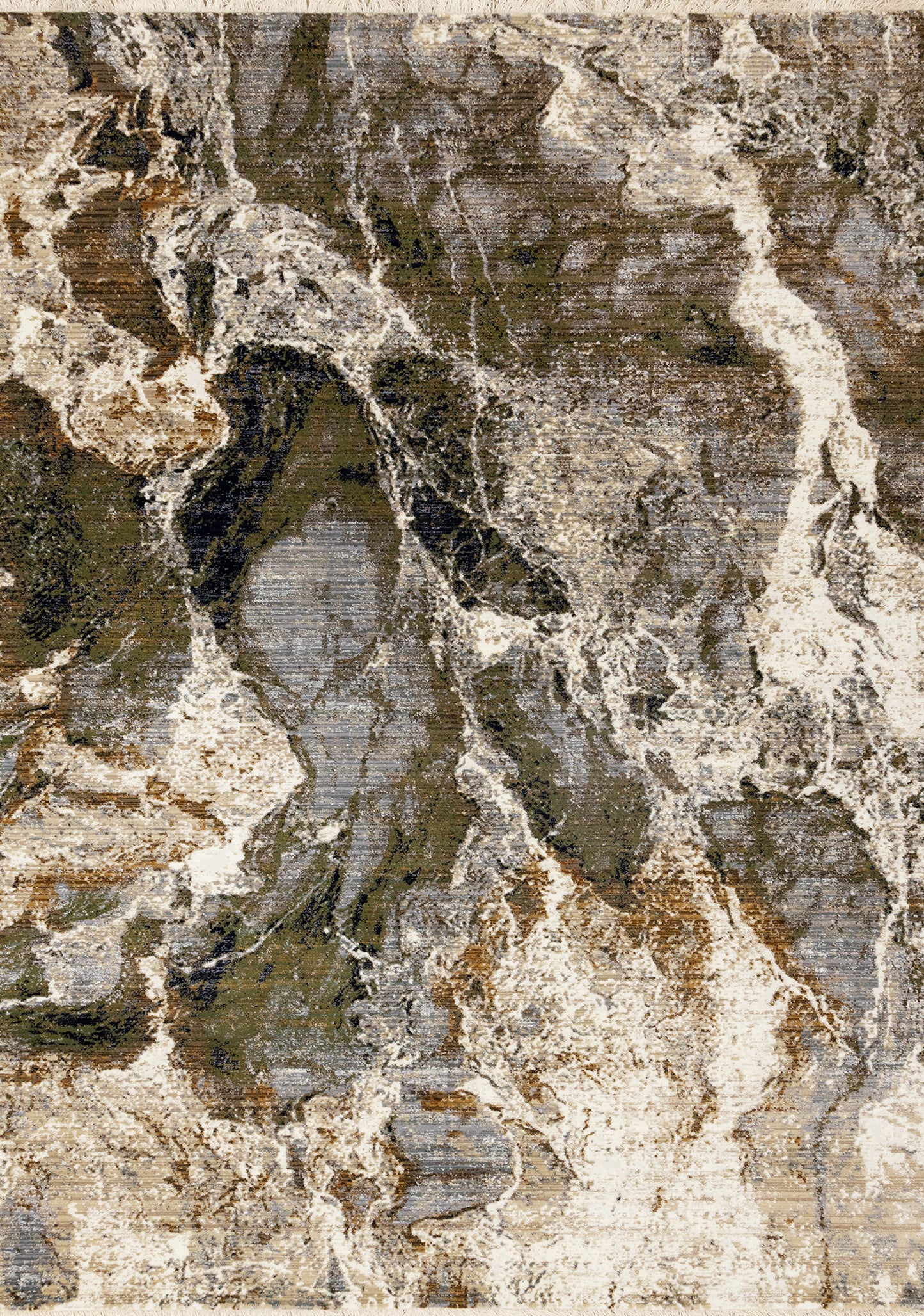 Contemporary Distressed Organic Cream Area Rug