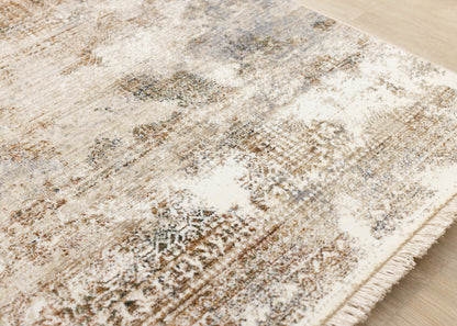 Contemporary Tribal Southwestern Cream Area Rug