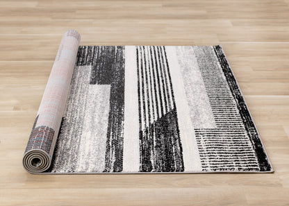 Contemporary Tribal Southwestern White Area Rug
