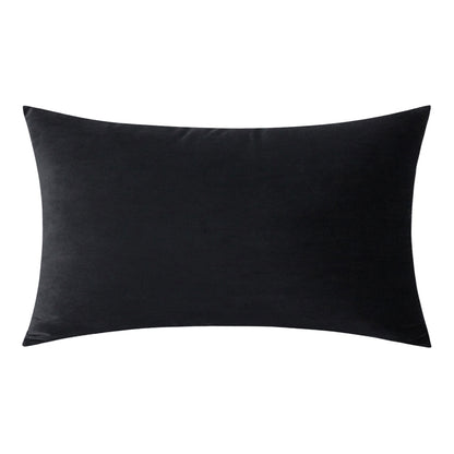 Soft Velvet Black Pillow with Insert & Cover