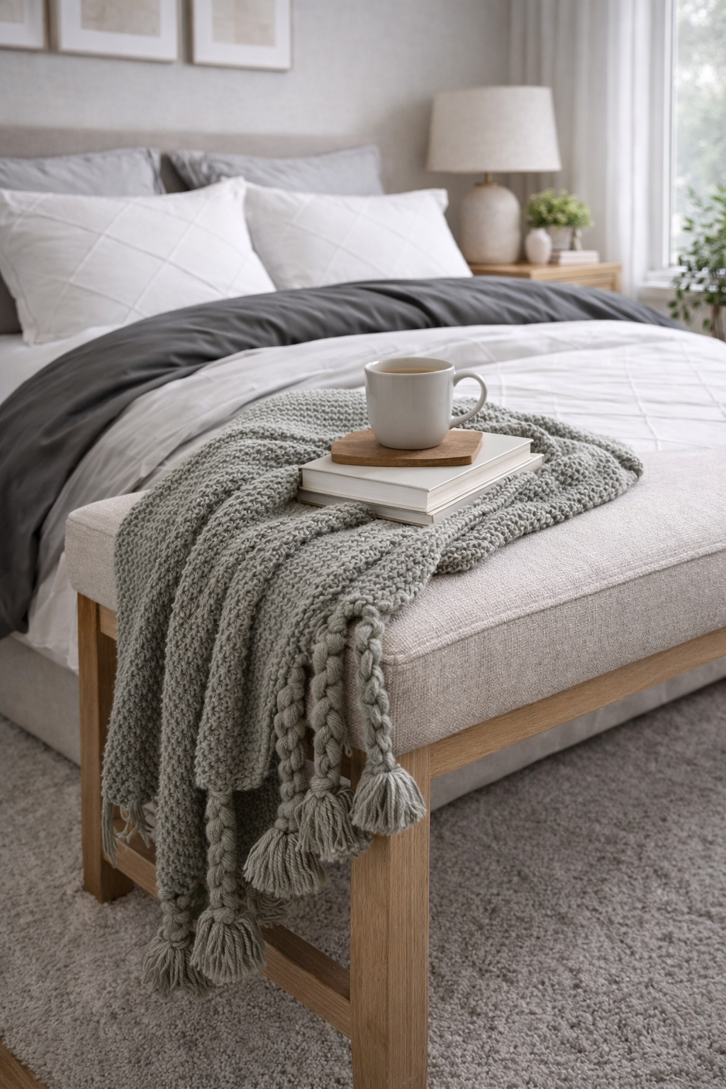 Decorative Throw Grey