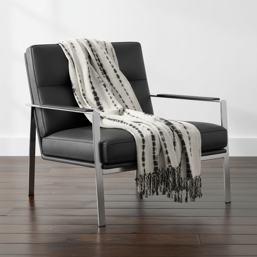 Decorative Throw Black and white
