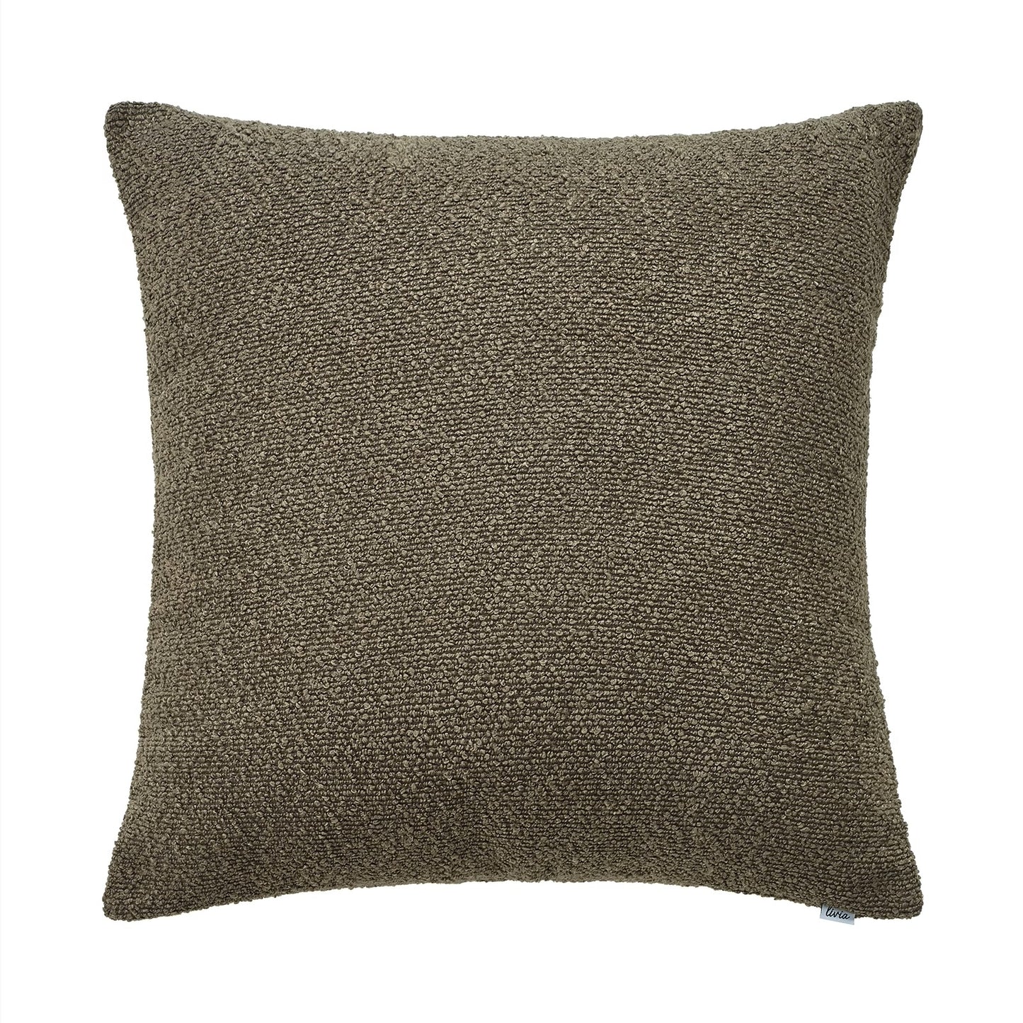 Textured Brown Lumbar Pillow with Insert & Cover