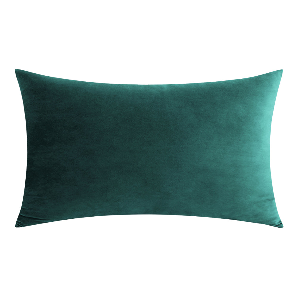 Soft Velvet Teal Pillow with Insert & Cover