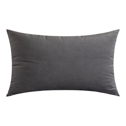 Soft Velvet Dark Grey Pillow with Insert & Cover
