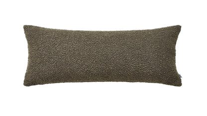 Textured Brown Lumbar Pillow with Insert & Cover