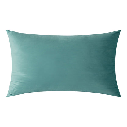 Soft Velvet Aqua Pillow with Insert & Cover