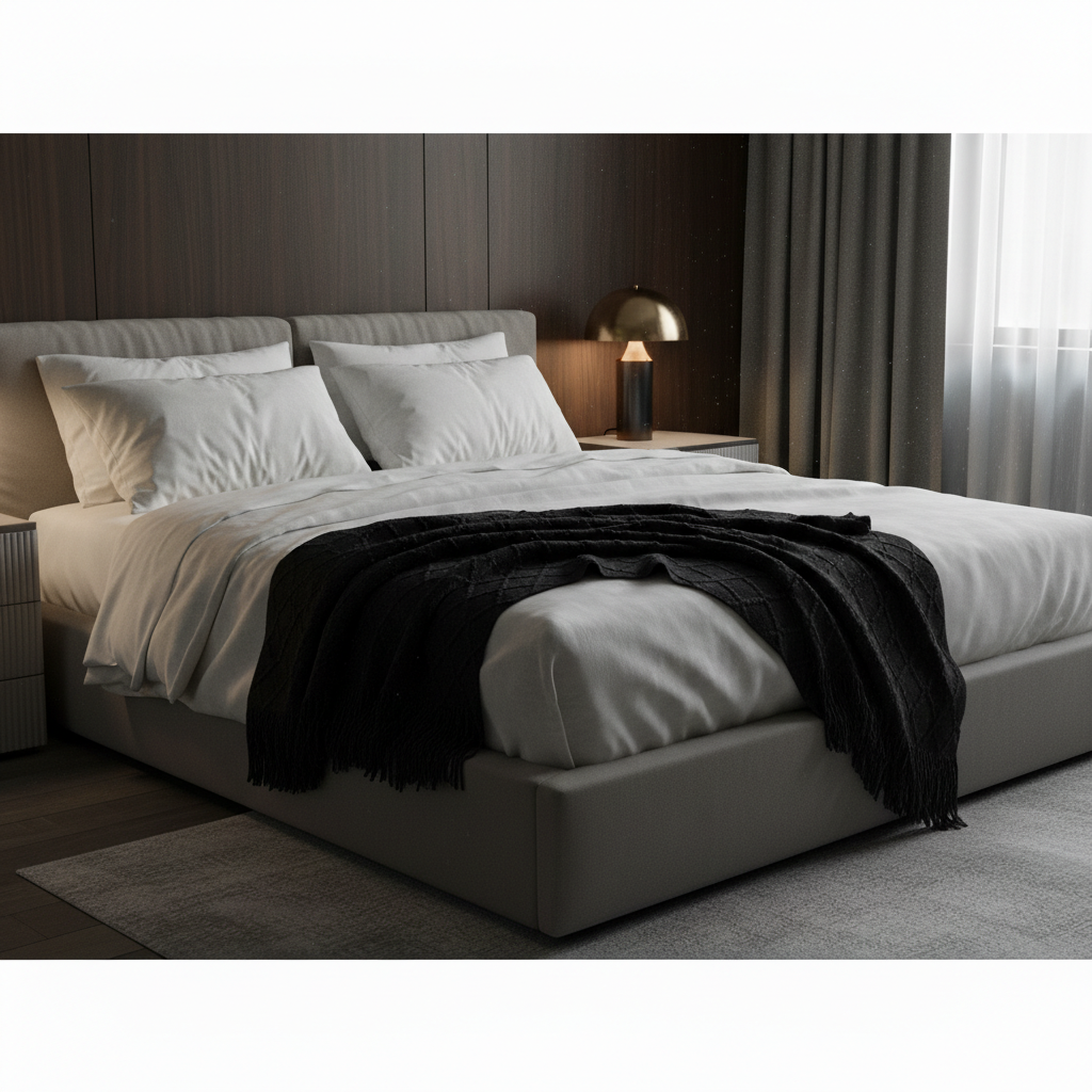 Decorative Throw Black