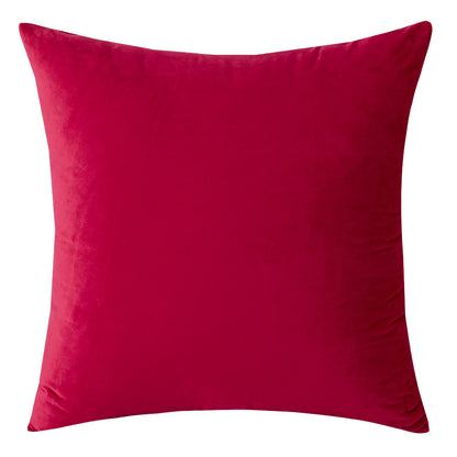 Soft Velvet Red Pillow with Insert & Cover