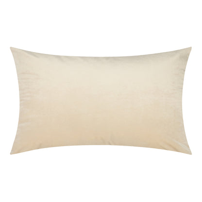 Soft Velvet Beige Pillow with Insert & Cover