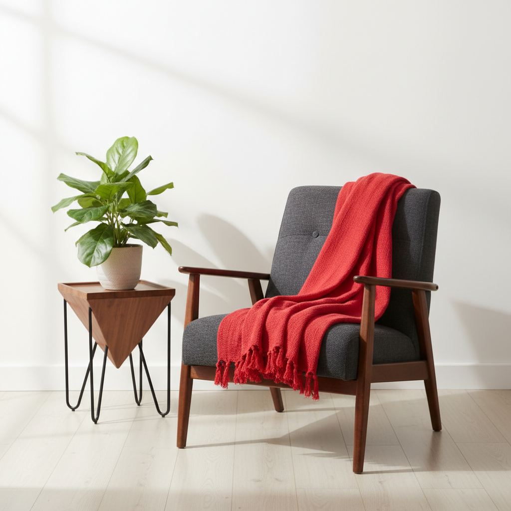Decorative Throw Red