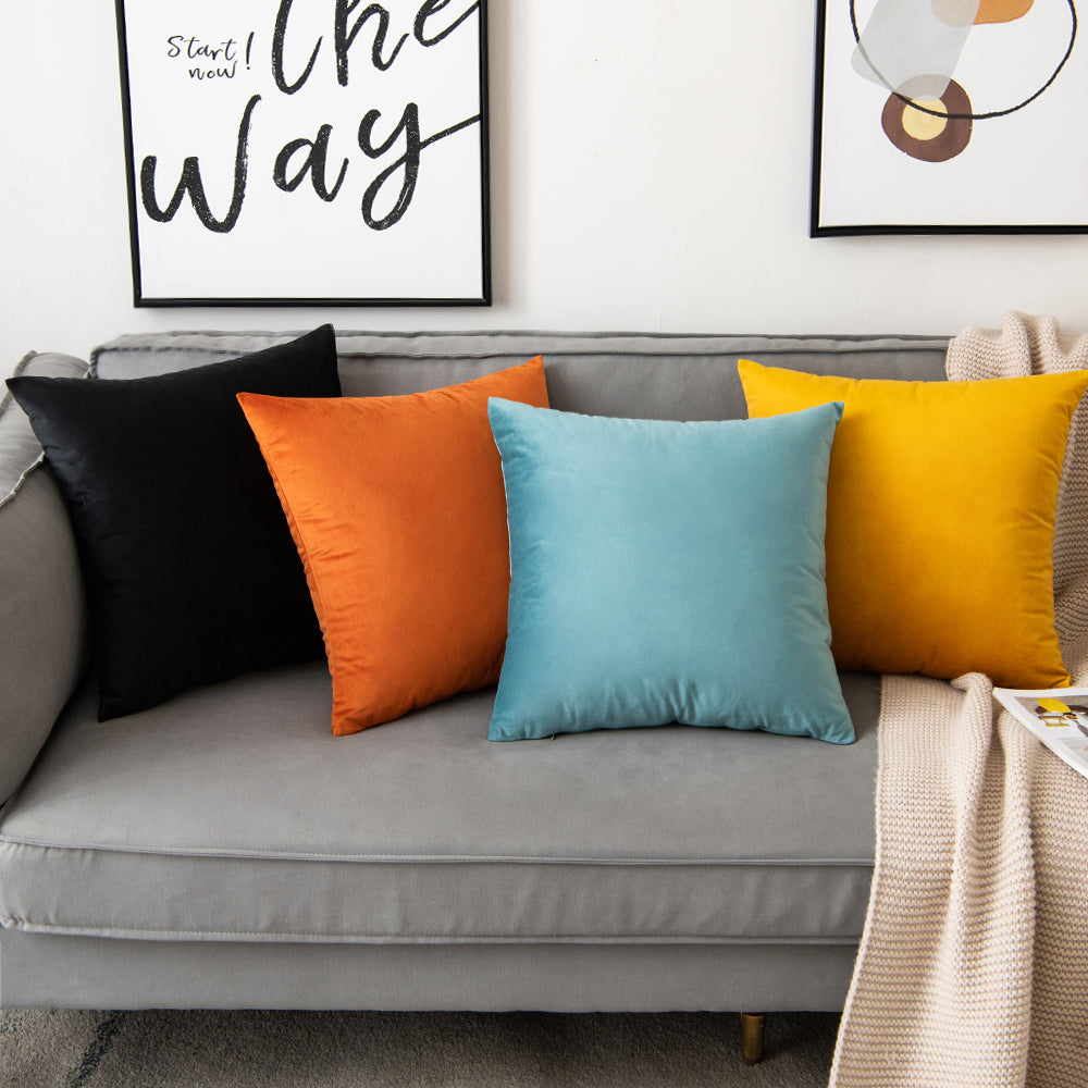 Soft Velvet Corail Pillow with Insert & Cover