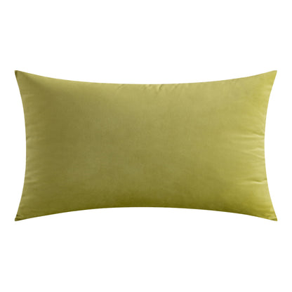 Soft Velvet Light Green Pillow with Insert & Cover