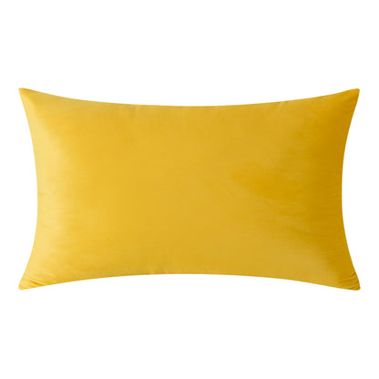 Soft Velvet Yellow Pillow with Insert & Cover