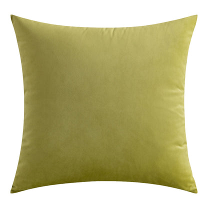 Soft Velvet Light Green Pillow with Insert & Cover