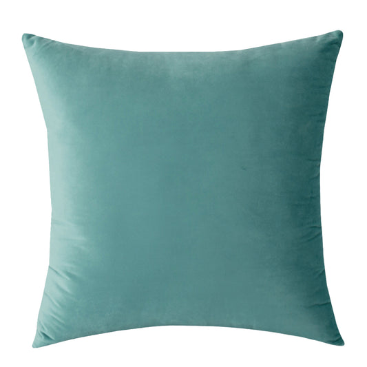 Soft Velvet Aqua Pillow with Insert & Cover