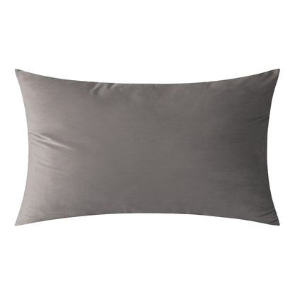 Soft Velvet Grey Pillow with Insert & Cover