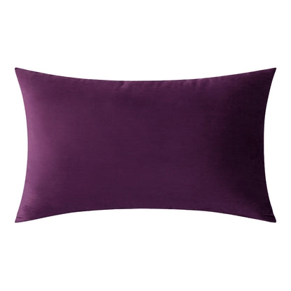 Soft Velvet Dark Purple Pillow with Insert & Cover