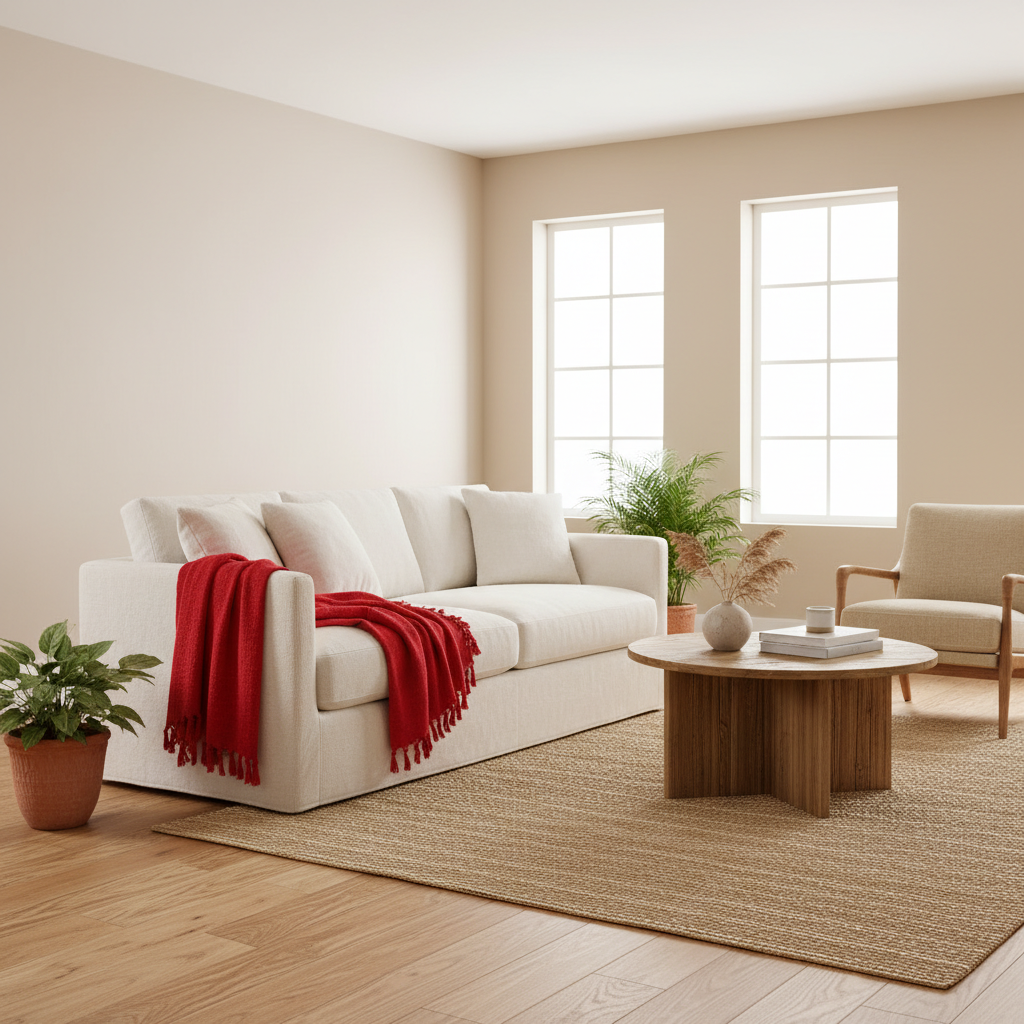 Decorative Throw Red
