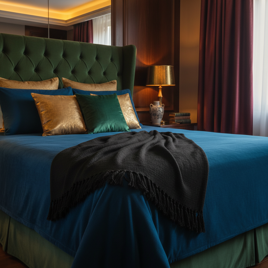 Decorative Throw Dark Black