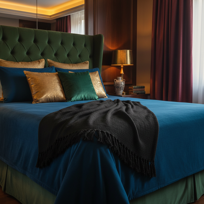 Decorative Throw Dark Black
