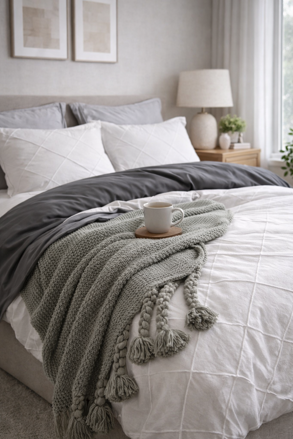 Decorative Throw Grey