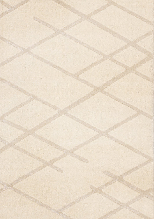 Contemporary Trellis Cream Area Rug