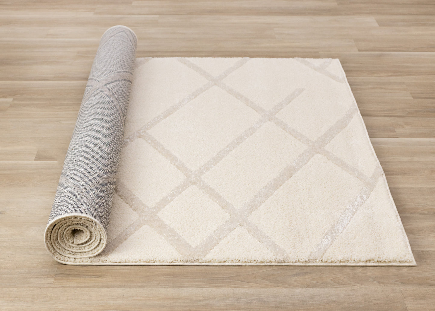 Contemporary Trellis Cream Area Rug