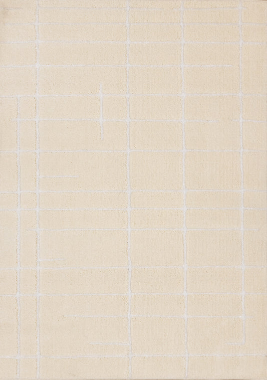 Contemporary Stripes Cream Area Rug