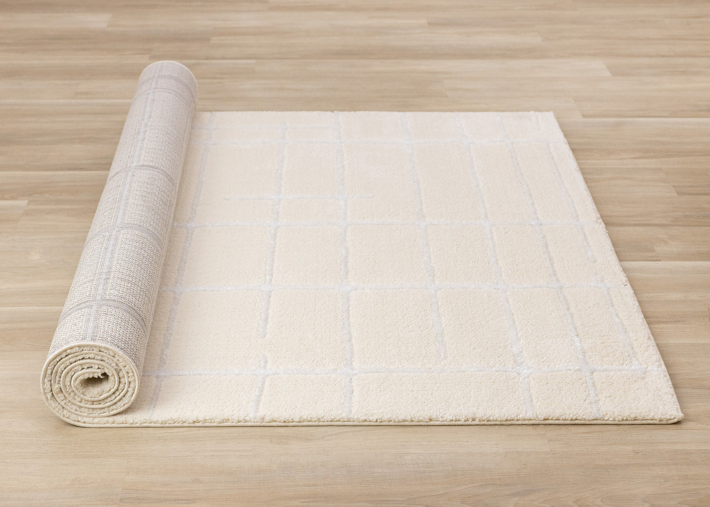 Contemporary Stripes Cream Area Rug