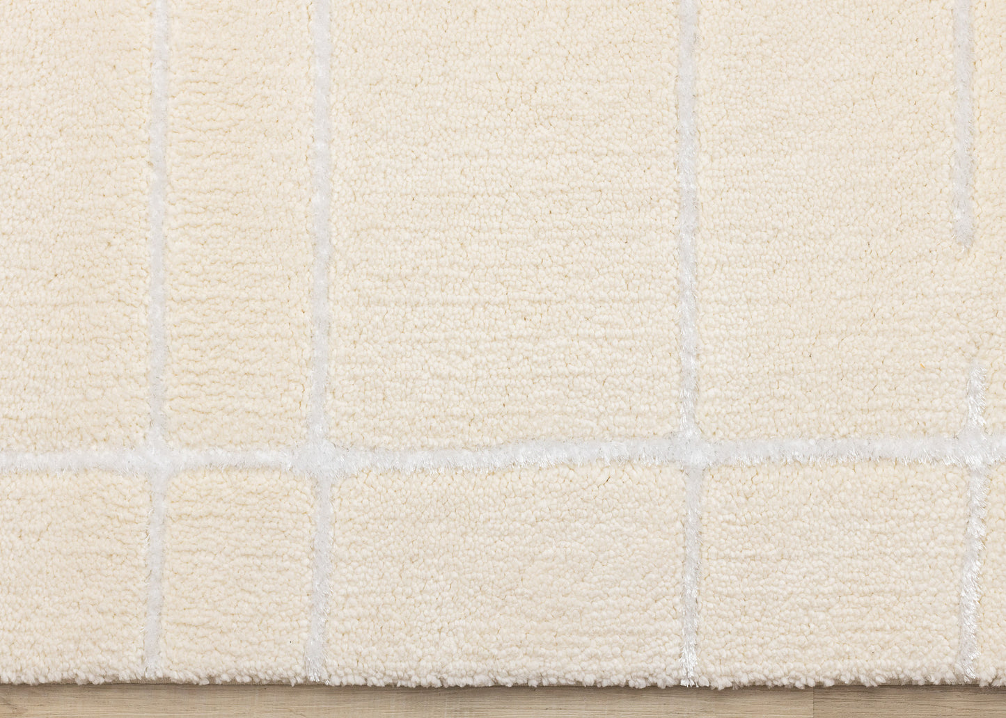 Contemporary Stripes Cream Area Rug