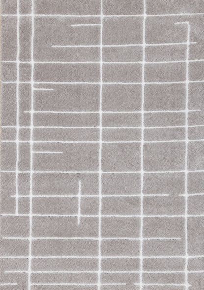 Contemporary Stripes Grey Area Rug-1