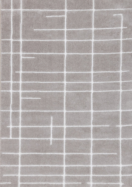 Contemporary Stripes Grey Area Rug