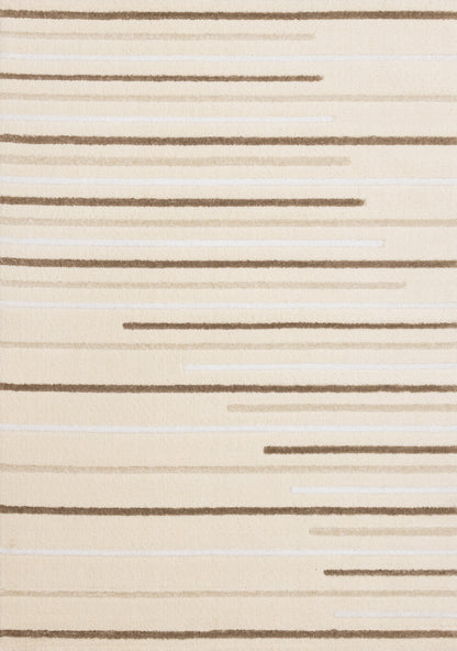 Contemporary Stripes Cream Area Rug