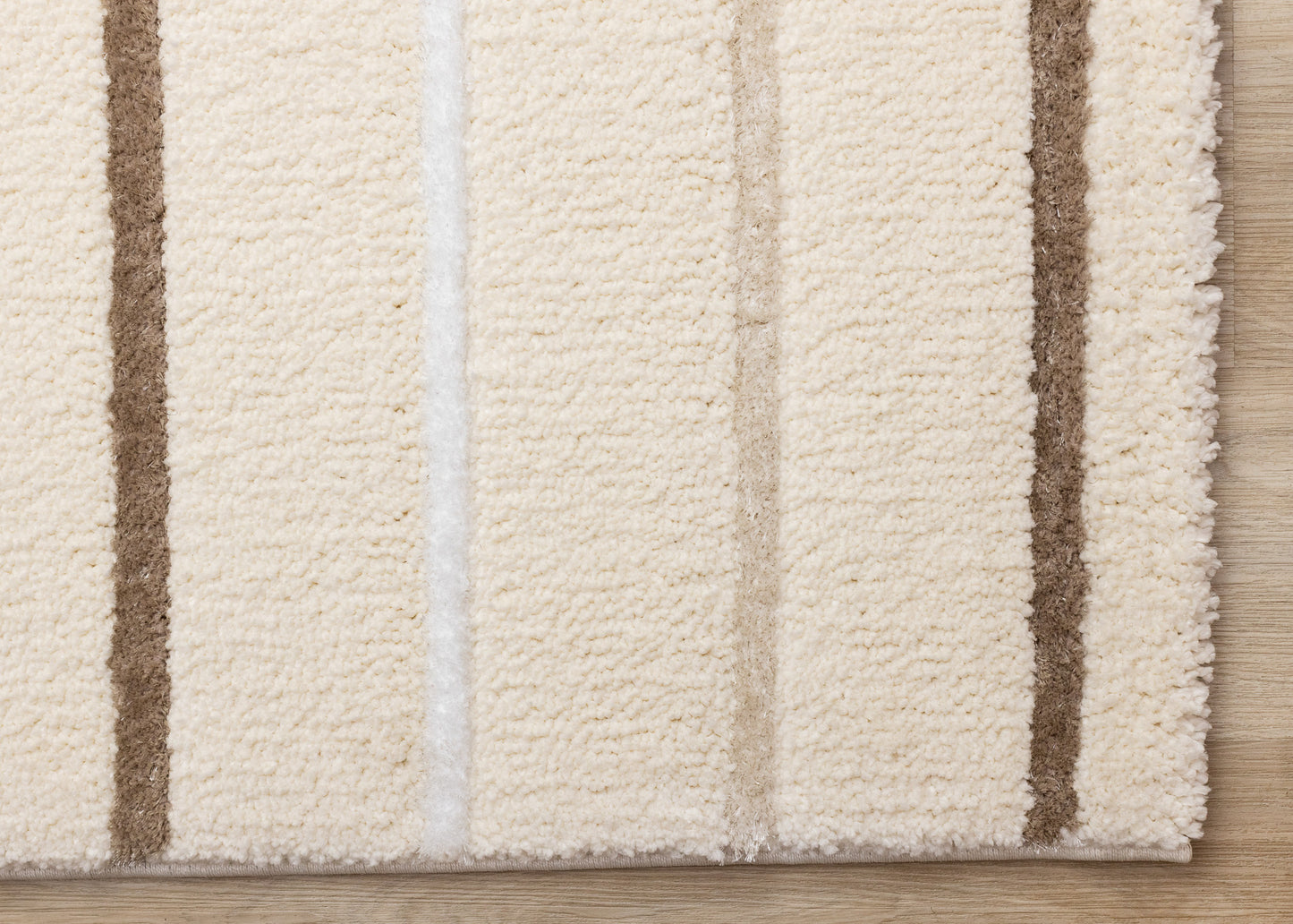 Contemporary Stripes Cream Area Rug