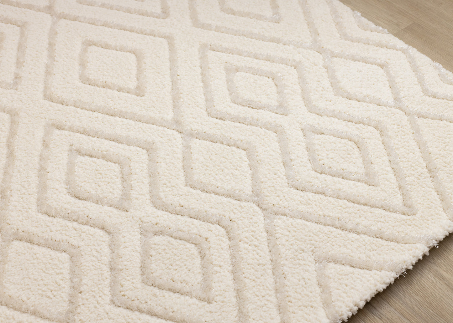 Contemporary Patchwork Cream Area Rug