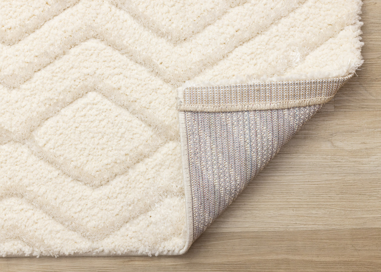 Contemporary Patchwork Cream Area Rug