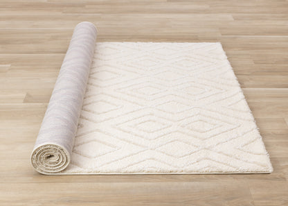 Contemporary Patchwork Cream Area Rug