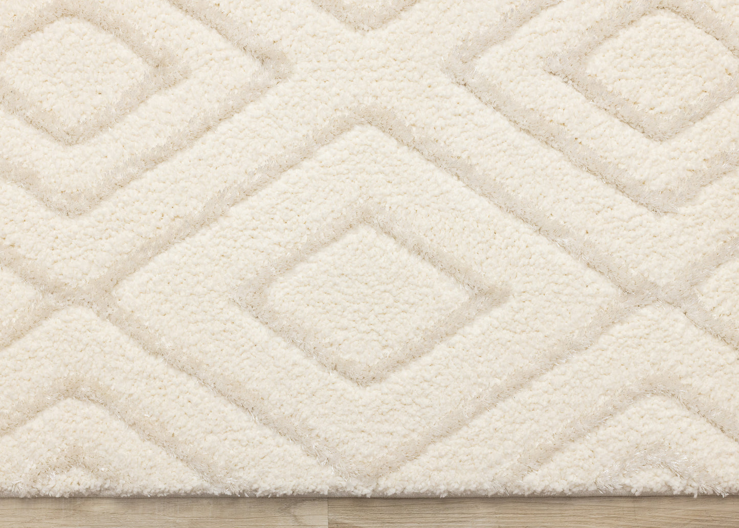 Contemporary Patchwork Cream Area Rug